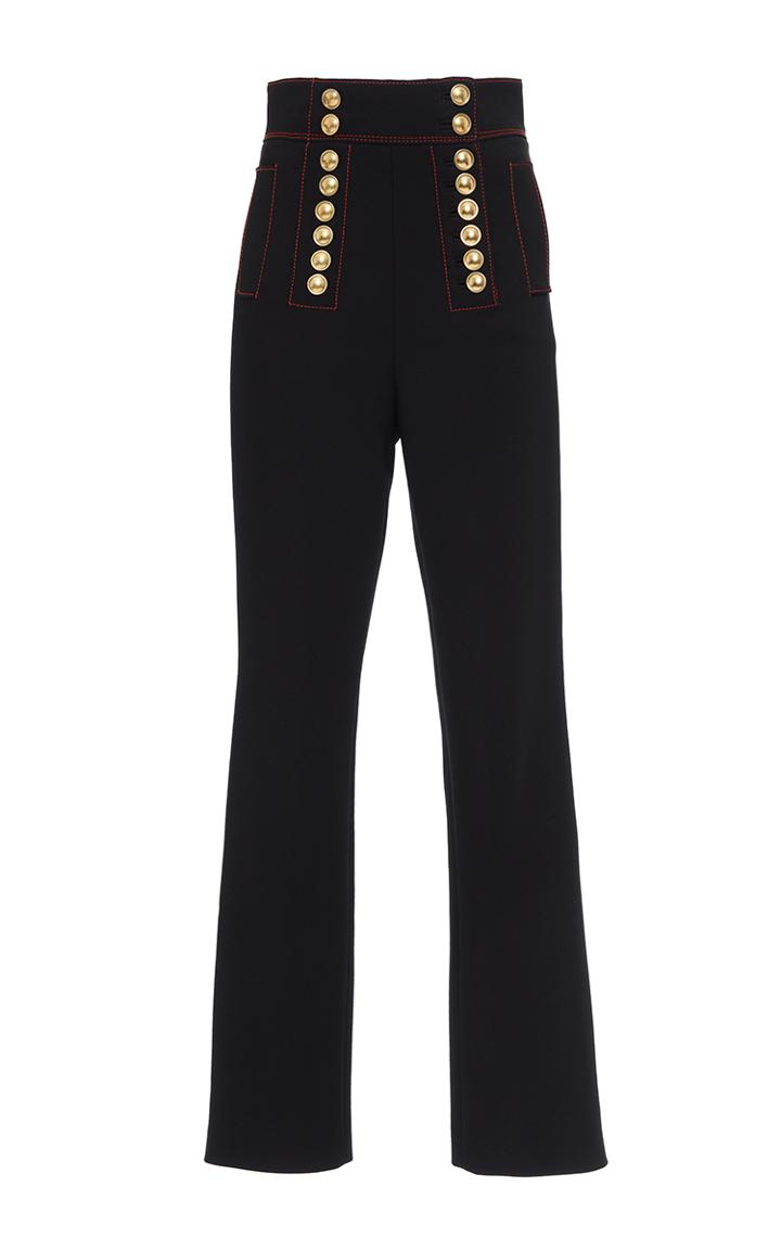 Burberry High Waist Twill Military Trouser