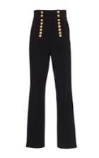 Burberry High Waist Twill Military Trouser