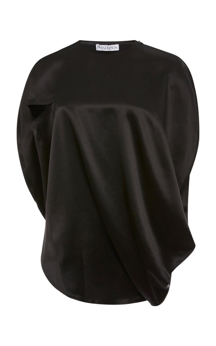 Jw Anderson Draped Silk-satin Top