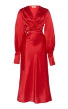 Moda Operandi Matriel Cut-out Silk Wrap Dress