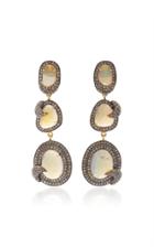 Sanjay Kasliwal Indorussian Opal Triple Drop Earrings