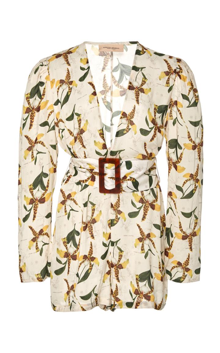 Adriana Degreas Belted Orchid Playsuit