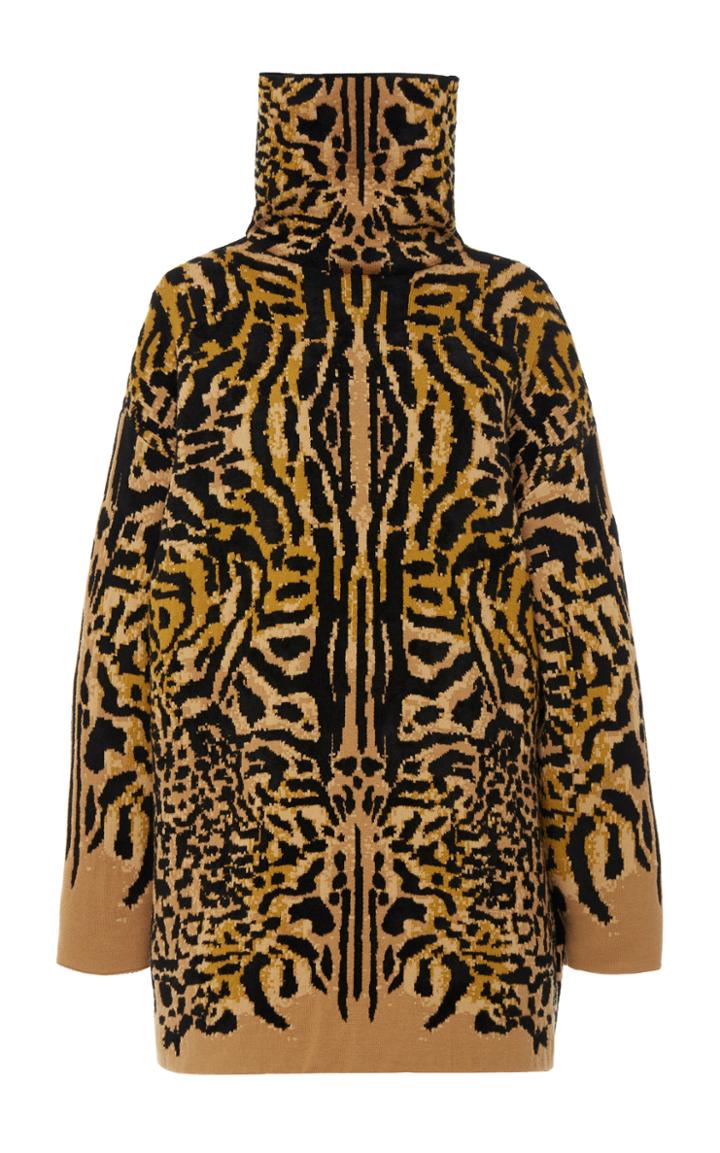 Givenchy Oversized Jacquard Turtleneck Sweater