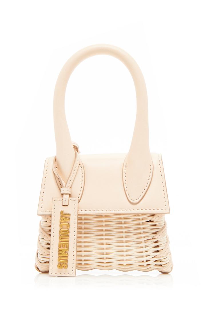 Moda Operandi Jacquemus Le Chiquito Wicker Top Handle Bag