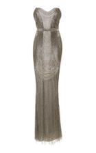 Alexandra Vidal Beaded Fringe Deco Gown