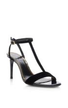 Lanvin Velvet T-strap Sandals