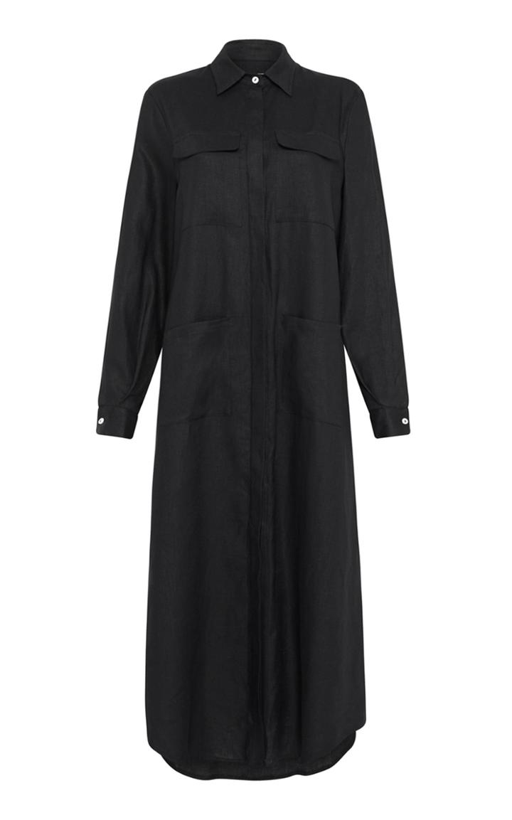 Moda Operandi Matin Linen Maxi Shirt Dress