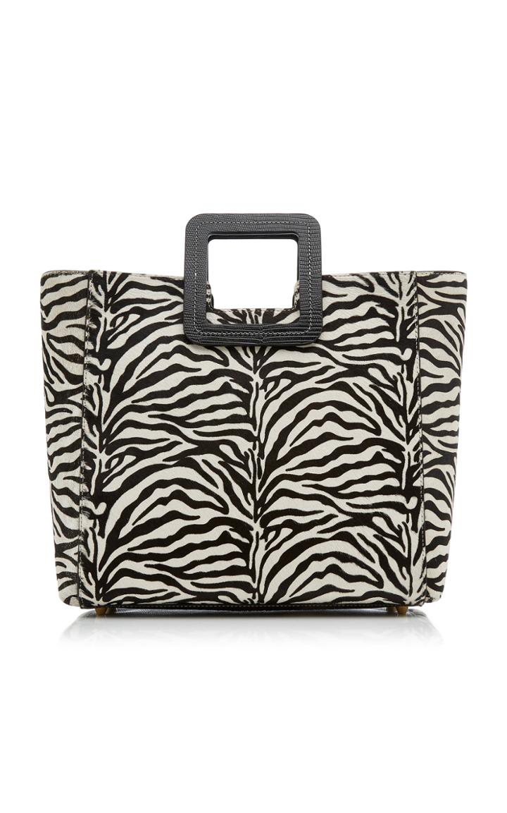 Staud Shirley Zebra Print Leather Bag