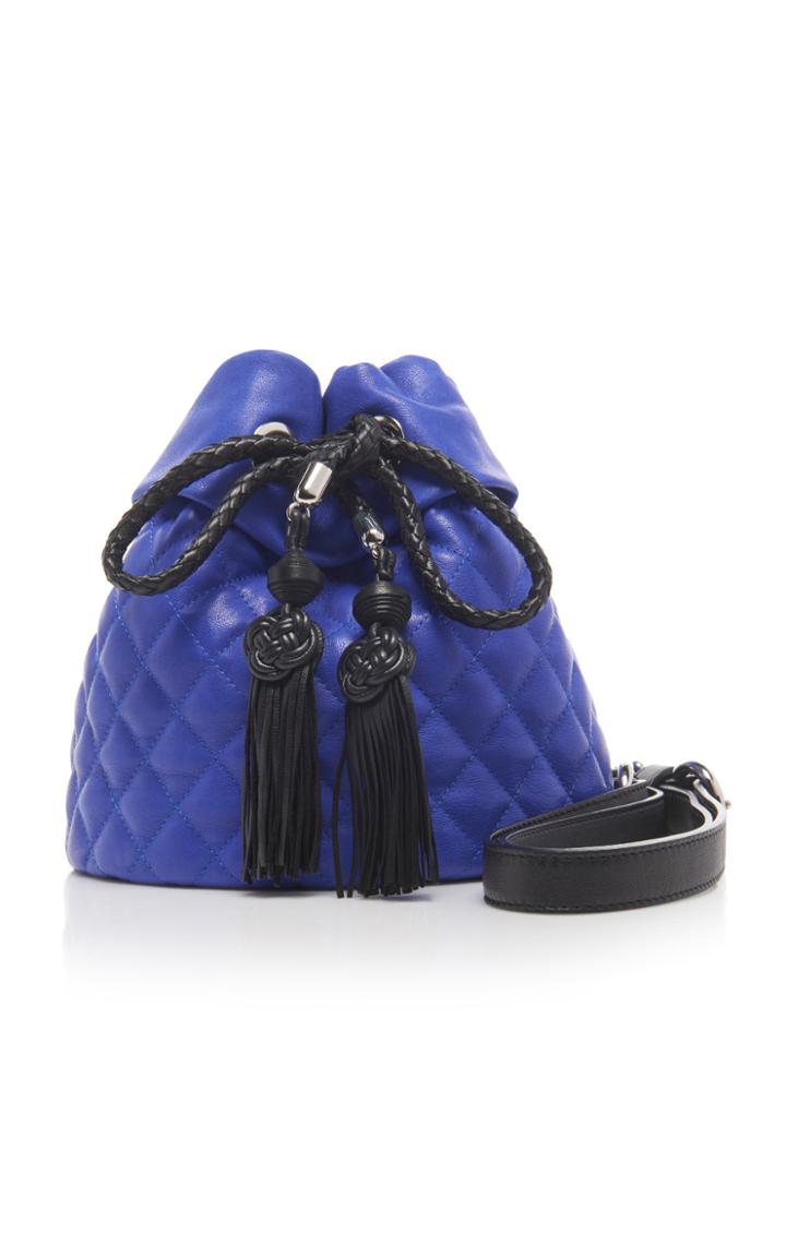 Alessandra Rich Leather Drawstring Bag