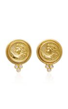 Temple St. Clair Lion Coin Earrings
