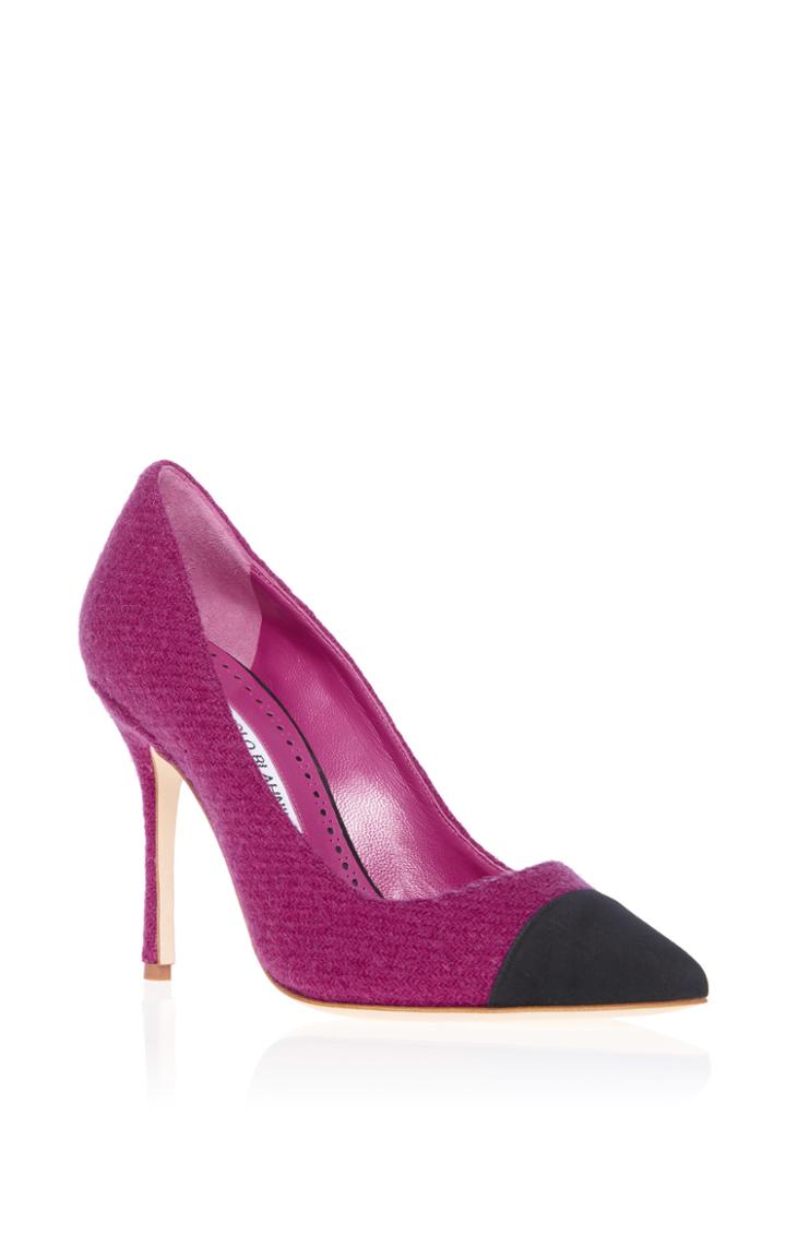 Manolo Blahnik Bipunta Suede Pump