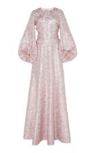 Andrew Gn Exaggerated Sleeve Silk Blend Gown