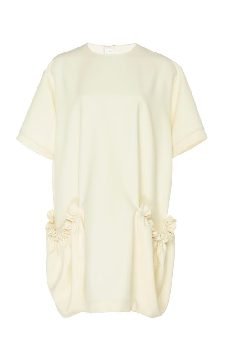 Maison Rabih Kayrouz Virgin Wool Short Sleeve Mini Dress