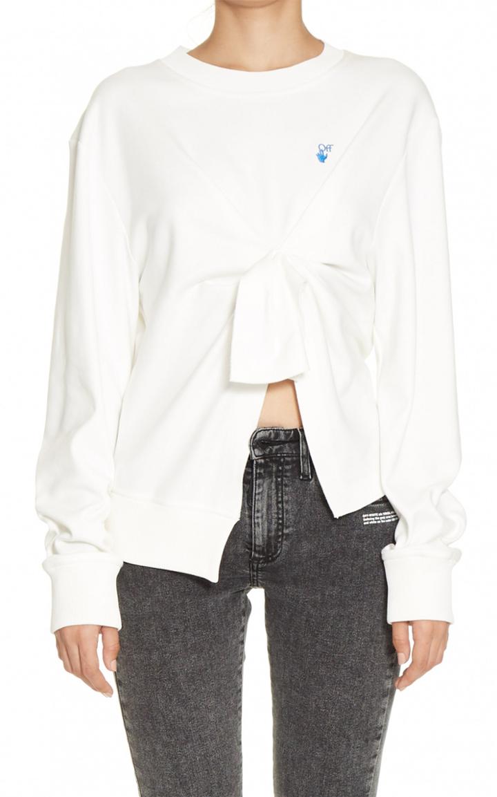 Moda Operandi Off-white C/o Virgil Abloh Mariacarla Wrap Sweater Size: 36