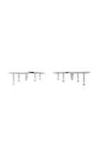 Yeprem 18k White Gold Bar Drop Diamond Earrings