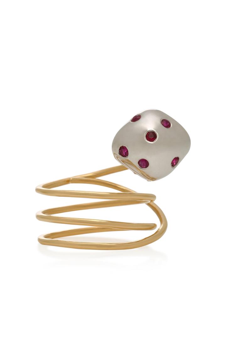 Donna Hourani Mushroom 18k Gold And Ruby Ring