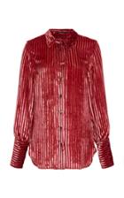 Ann Demeulemeester Striped Velvet Shirt