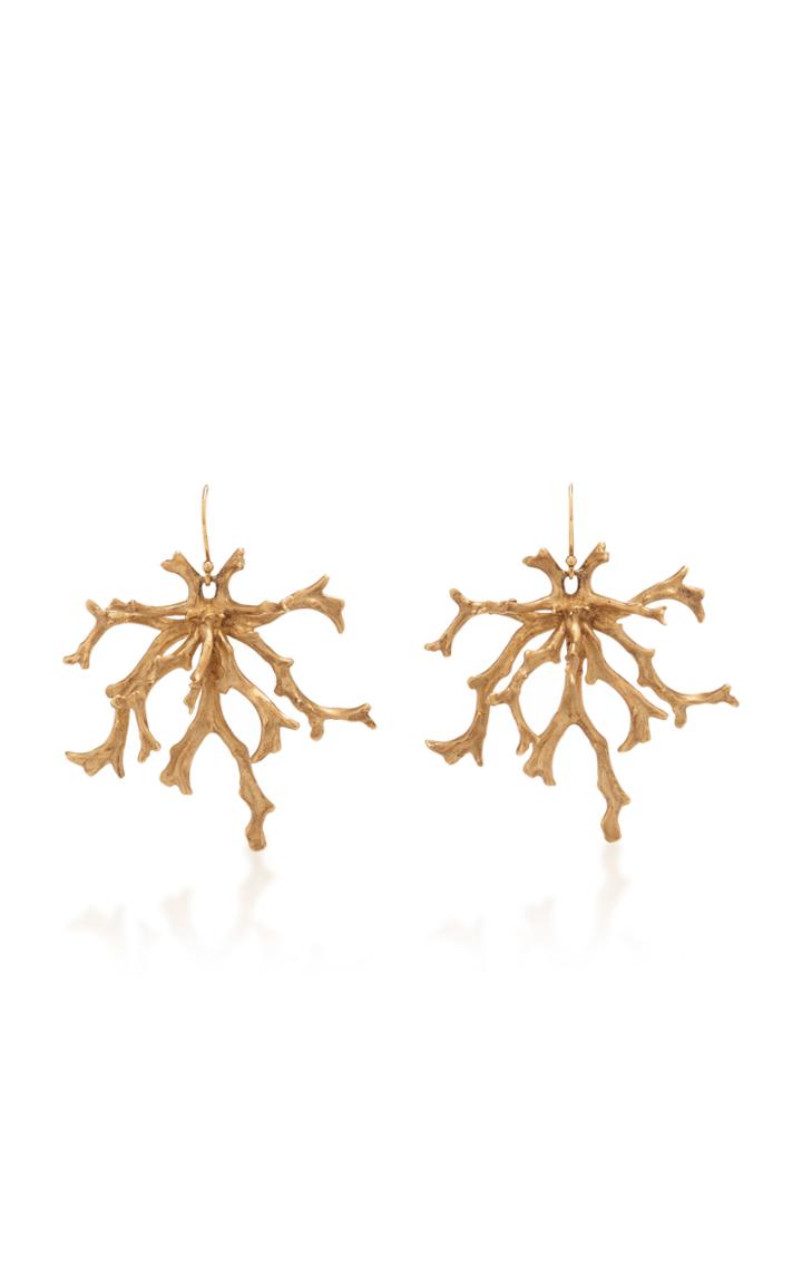 Annette Ferdinandsen Large Coral Stick Branch Cluster Earrings