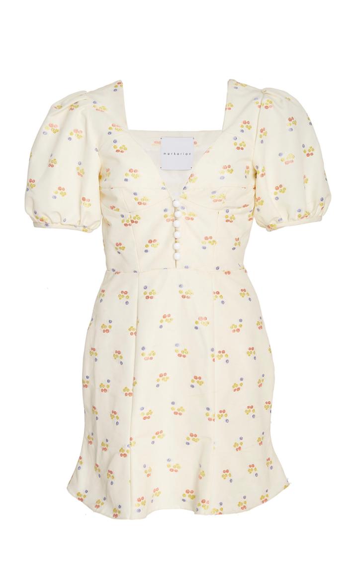 Markarian Willoughby Floral Faille Mini Dress