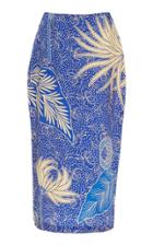 The Elder Statesman Betony Printed Silk Midi Skirt