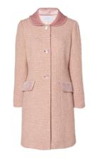 Luisa Beccaria Virgin Wool Peacoat With Velvet Collar