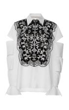 Christopher Kane Slash Lace Bib Shirt
