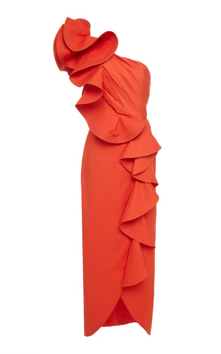 Johanna Ortiz Exclusive Beautiful Confidence Ruffled Gown