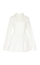 Rejina Pyo Vera Button-back Cotton-blend Blouse