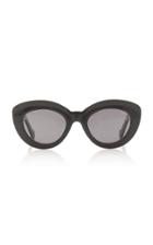 Loewe Butterfly Anagram-detailed Acetate Round-frame Sunglasses