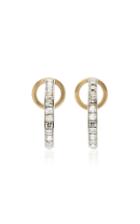 Demarson Galaxy 12k Gold, Silver-plated And Crystal Hoop Earrings