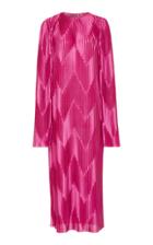 Givenchy Chevron Satin-pliss Midi Dress