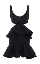 David Koma Side Cut Out Cady Mini Dress