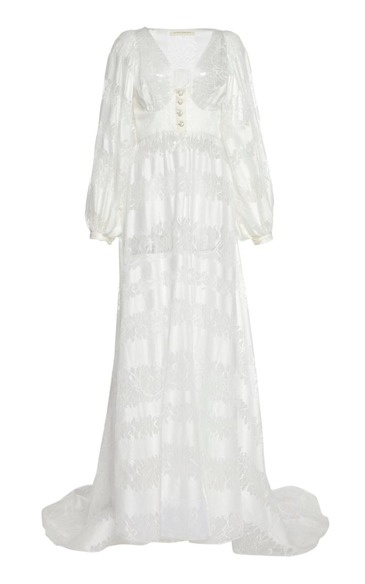 Sandra Mansour Marie D't Blouson Sleeve Lace Dress