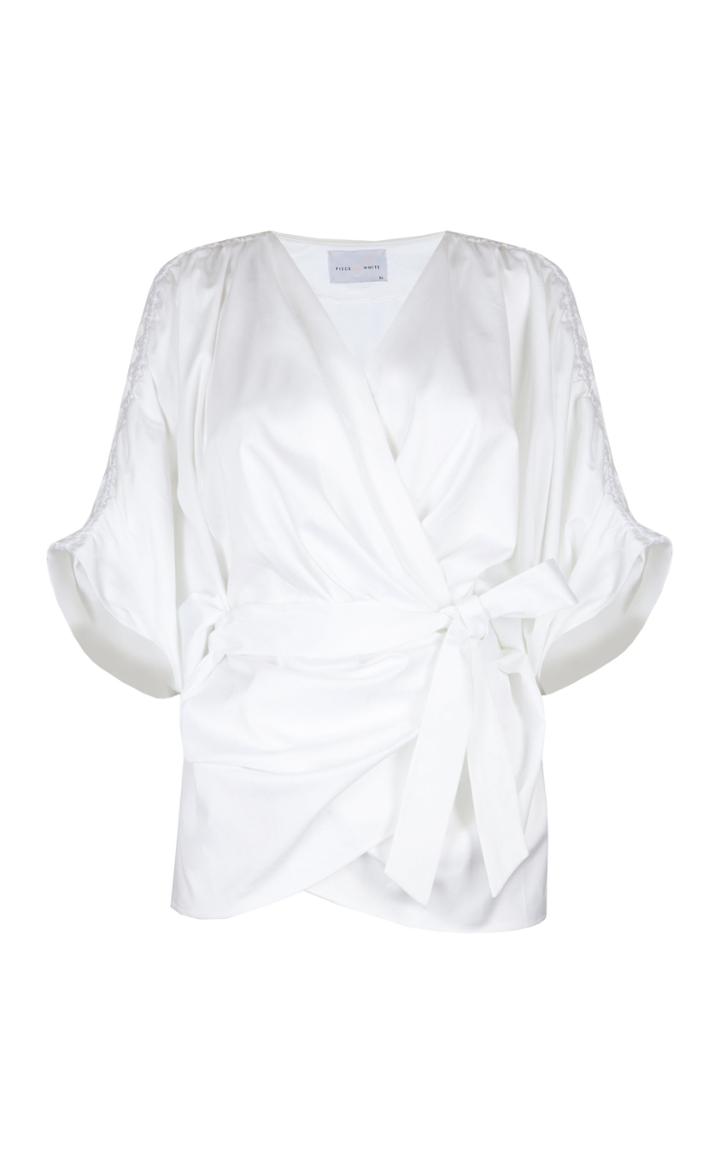 Moda Operandi Piece Of White Ianthe Wrap-tie Poplin Shirt