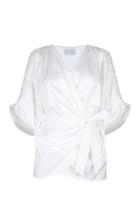 Moda Operandi Piece Of White Ianthe Wrap-tie Poplin Shirt