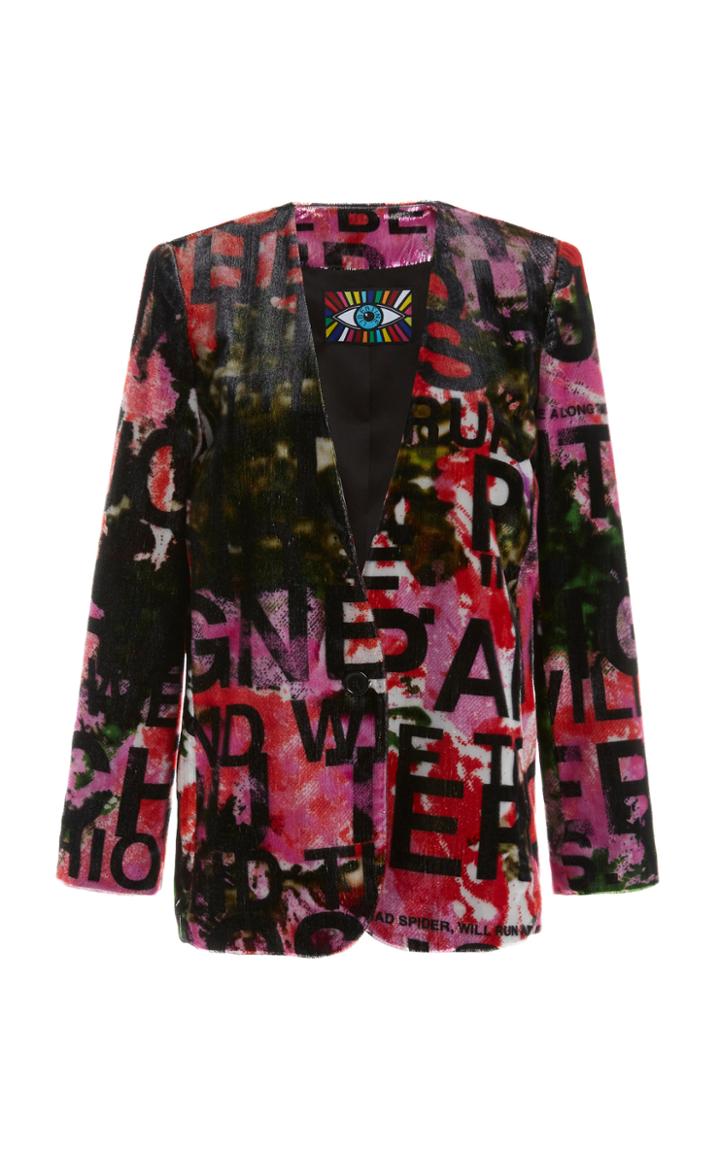 Moda Operandi Libertine A Dream For Winter Printed Velvet Blazer
