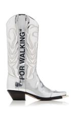 Off-white C/o Virgil Abloh For Walking Metallic Cowboy Boots