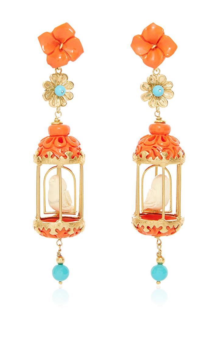 Of Rare Origin Coral Aviary Classic Earring