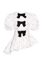 Marianna Senchina Long Floral Bow Top