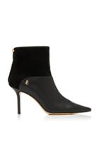 Jimmy Choo Beyla Suede-paneled Leather Ankle Boots