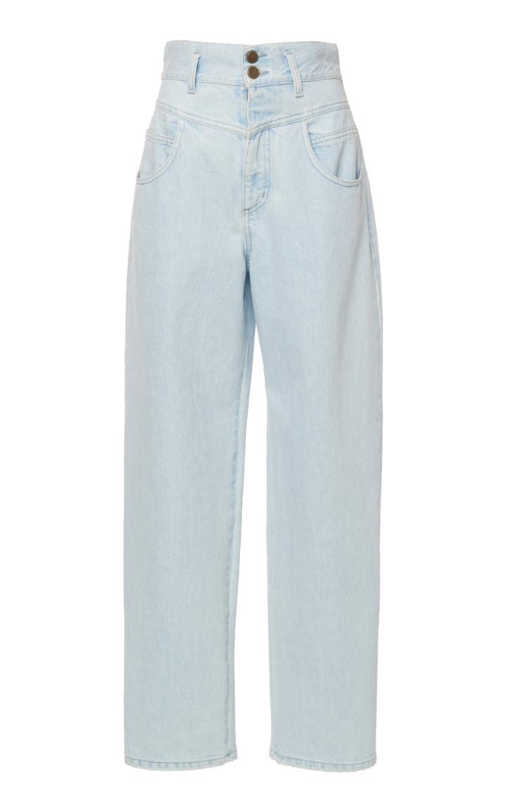 Alberta Ferretti High Rise Wide-leg Denim Pants