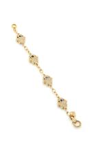 Sheryl Lowe 14k Yellow Gold Hamas And Sapphire Link Chain Bracelet