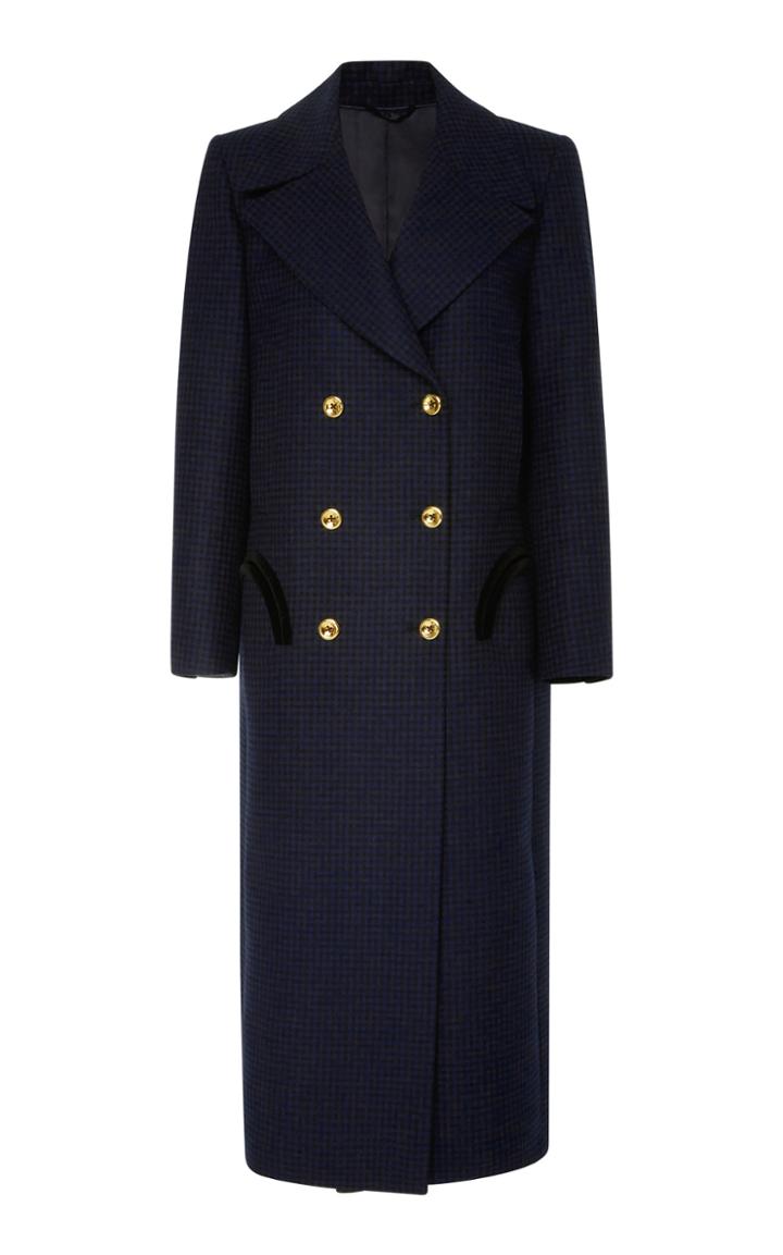 Blaz Milano Fair And Square Checked Wool Double-breasted Coat