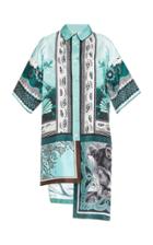 Moda Operandi For Restless Sleepers Clio Asymmetric Printed Silk Tunic Size: Xs