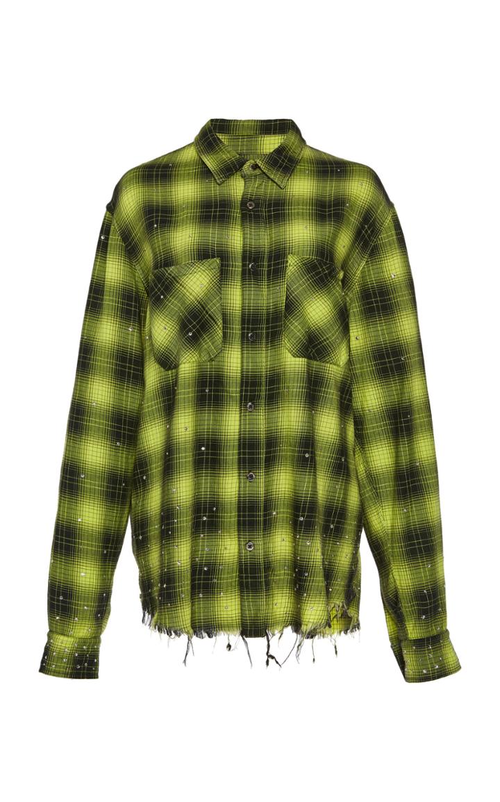 Amiri Studded Plaid Shirt