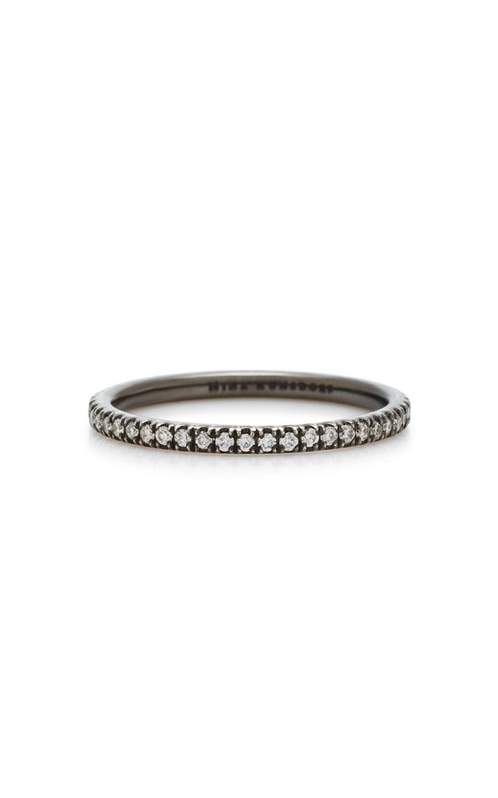 Nina Runsdorf Diamond String 18k Blackened Gold Ring