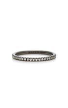 Nina Runsdorf Diamond String 18k Blackened Gold Ring