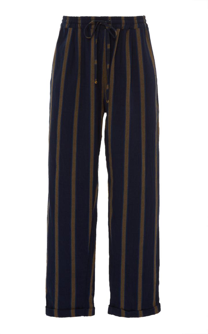 Pro Striped Straight-leg Cotton Pants