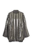 Alberta Ferretti Embellished Poncho Jacket