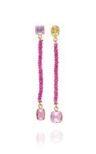 Objet-a The Blue Hour Hot Pink Ruby Earrings
